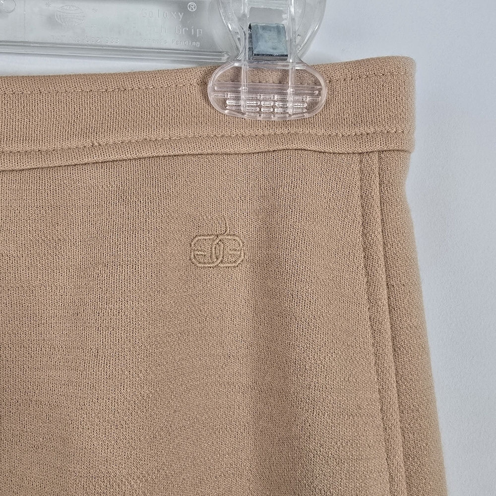 Vintage Givenchy Sport Camel Pleated Hem Maxi Skirt Size 10 Wool Blend - Picture 4 of 14